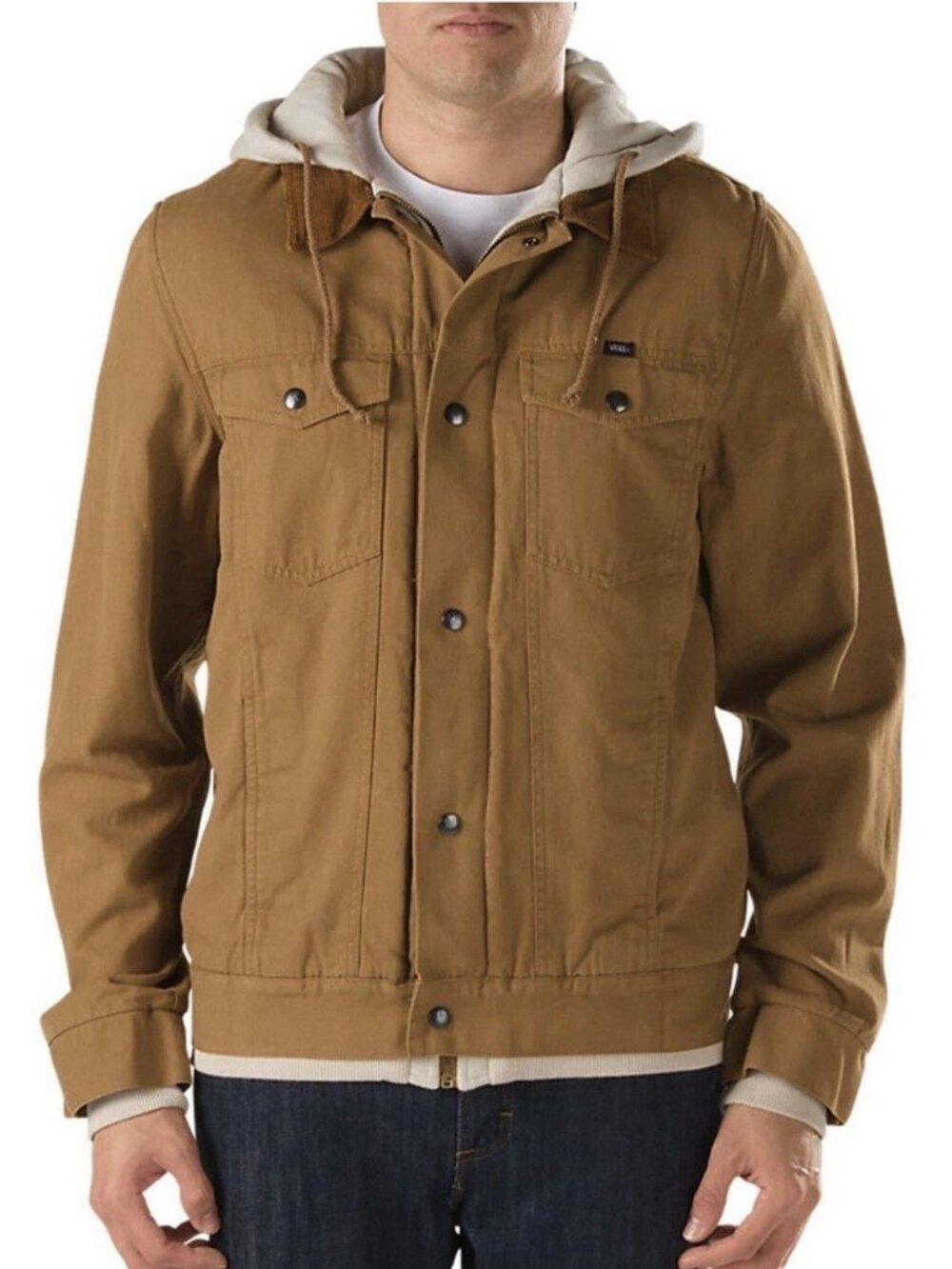 Vans Jacket Men L Barn Chore Flannel Lined Duck Canvas Brown Union - Picture 3 of 8